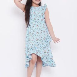 StyloBug Girls Blue Printed Dress-picture-35