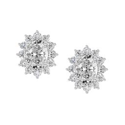 Sparkles Lab Grown Diamond 0.95 Ct IGI Certified Oval Cluster Diamond Stud Earrings 14K-image-81