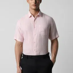 Van Heusen Pink Linen Skinny Fit Shirts-picture-18