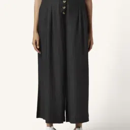 Akkriti by Pantaloons Black Mid Rise Culottes-image-37