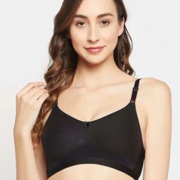 Clovia Black Cotton T-Shirt Bra-picture-27