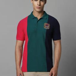 Louis Philippe Sport Multicolored Cotton Slim Fit Colour Block Polo T-Shirt-image-58