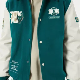 Koton Men Varsity Jacket with Patchwork image 2