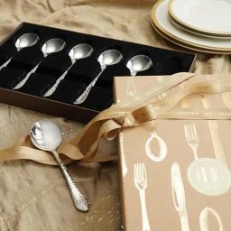 Pure Home and Living Silver Stainless Steel Textured Cutlery sets-image-40