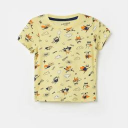 Juniors by Lifestyle Yellow Printed Regular Fit T-Shirt-image-29