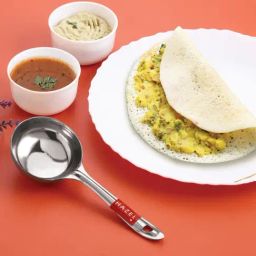 HAZEL Silver Stainless Steel Dosa Laddle Spoodle Spoon image 5