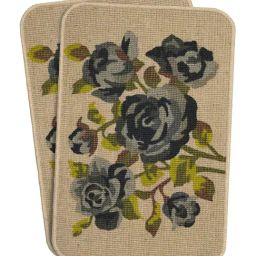Saral Home Grey Jute Floral Anti-Skid Doormats - Set of 2-image-94