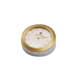 Sheaffer 100 A9340 Bright Chrome with Gold Trim Ball Pen with Table Clock, WP26669 image 4