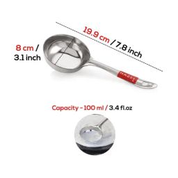 HAZEL Silver Stainless Steel Dosa Laddle Spoodle Spoon image 3
