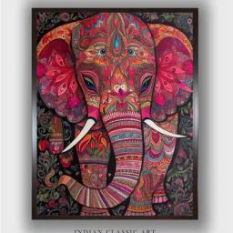 Indian Classic Art Multicolor Canvas Abstract Wall Art-13