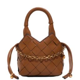ALDO Cognac Textured Small Bucket Bag-20