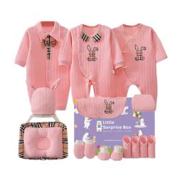 Little Surprise Box Kids Pink & White Cotton Printed Baby Hamper Gift Set-18