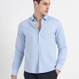 Red Tape Blue Loose Fit Self Pattern Shirt-image-45