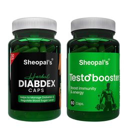 Sheopal's Set Of 2 Diabdex & Testo Booster Capsules - 30 & 60 Capsules-10