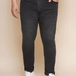 John Pride Black Regular Fit Lightly Washed Jeans-image-30