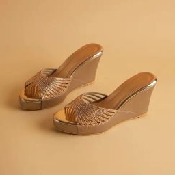 Eridani Women's Kavya Rose Gold Wedges-image-62