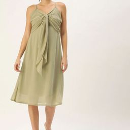 CORSICA Women Solid Fit & Flare Dress-image-39