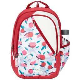 Wiki 21.5 Ltrs Red & White Medium Backpack-31