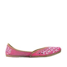 Desi Colour Women's Pink Ethnic Juttis-image-1