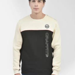 Crimsoune Club Cream & Black Slim Fit Sweatshirt-9