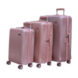 Romeing Milano Rose Gold Textured Hard Case Medium Trolley Bag Set of 3 - 57, 67 & 75 cms-30
