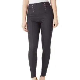 Miss Chase Dark Grey Slim Fit Jeggings-image-88