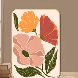Myntra Elegant Homes White & Pink 1 Piece Wood Floral and Botanical Wall Paintings-image-43