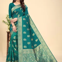 MORDEN MUSE Woven Design Zari Banarasi Saree-picture-18