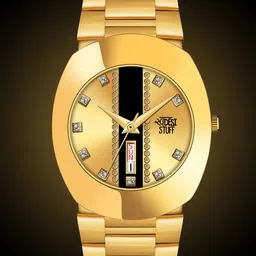 SWADESI STUFF Men Bracelet Style Straps Analogue Watch RADOO GOLD-picture-17