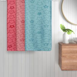 FABINALIV Set of 3 Multicolor Geometric Cotton Kids Bath Towels (110X60 cm)-image-30