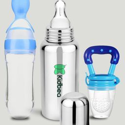 Kidbea Silicone Fruit Feeder Nibbler with Extra Mesh, Soft Pacifier/Feeder, Teether Nipple for Baby Infant (Blue and Yellow Combo)-image-39