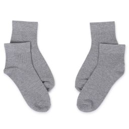 Tipy Tipy Tap Cotton Pack Of 2 Solid Socks - Grey-83