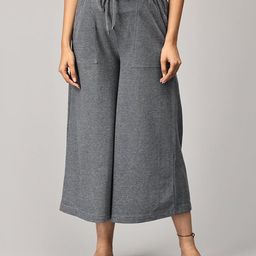 The Mom Store Cotton Solid Maternity Palazzo - Grey-image-47
