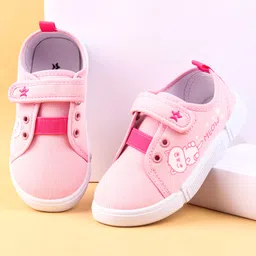 Cute Walk by Babyhug Casual Shoes with Velcro Closure & Kitty Print - Pink-picture-23