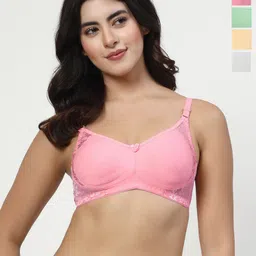 LILY Women Pack of 4 Full Coverage Non-Wired and Non Padded Bra-52