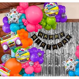 Special You 66 Pcs Pink & Green Balloons & Banner Festive Decor-31