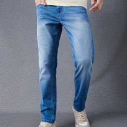 VOLTEDGE Men Comfort Slim Fit Low Distress Heavy Fade Jeans-image-19