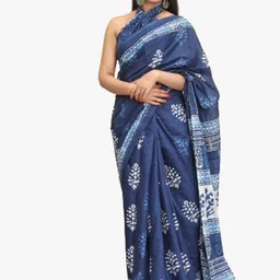 JALTHER Ethnic Motifs Pure Cotton Block Print Saree-26