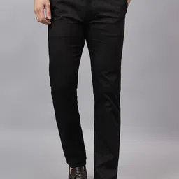 RARE CAMEL Men Relaxed Straight Leg Slim Fit High-Rise Cotton Chinos Trousers-image-16