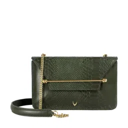 Hidesign Delilah 01 Olive Green Textured Envelope Sling Bag-image-50
