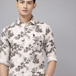 U.S. Polo Assn. Denim Co. Floral Printed Pure Cotton Casual Shirt-picture-47