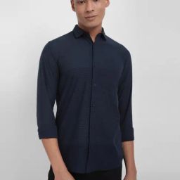 Allen Solly Jeans Cool Blue Regular Fit Striped Shirt-image-60