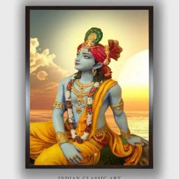 Indian Classic Art Multicolor Canvas Abstract Wall Art-42