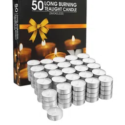 Tiny Shiny Pack of 50 Tealight Wax Candle-picture-6