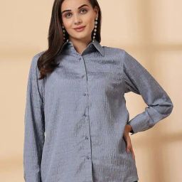 Melon By plusS Grey Plain Shirt-image-51
