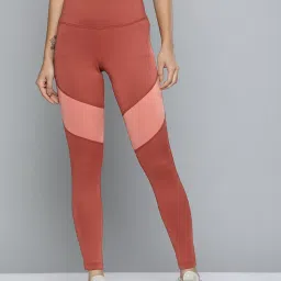ALCIS Rust Color-Block Mid Rise Cropped Tights image 1
