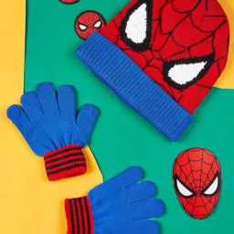 Pantaloons Junior Acrylic Red Boys Beanie & Gloves-35
