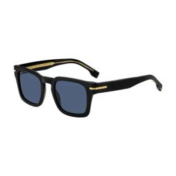 Hugo Boss Blue Rectangular Sunglasses for Men-image-12