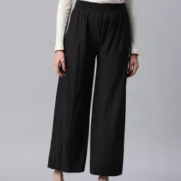READIPRINT FASHIONS Black Pleated Palazzos-image-54
