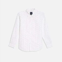 Allen Solly Boys White Printed Full Sleeves Shirt-picture-17